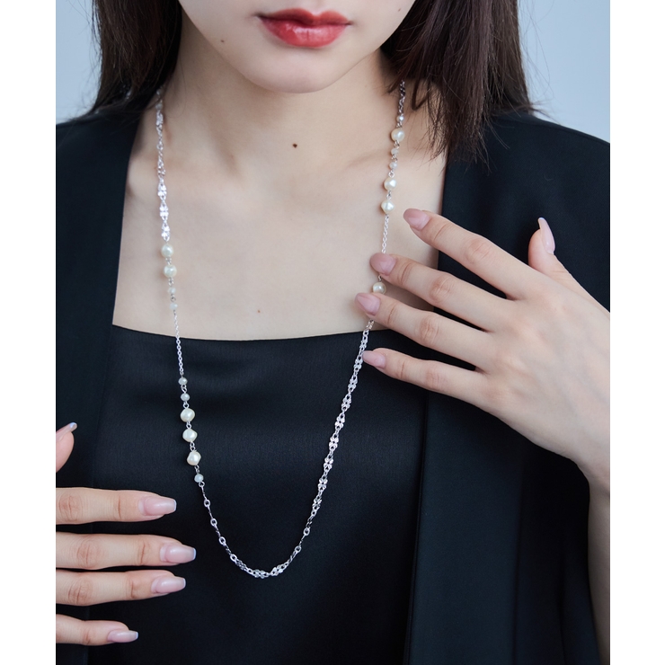 niana ニアナ パールチェーンロングネックレス | Fashion Letter | 詳細画像5 