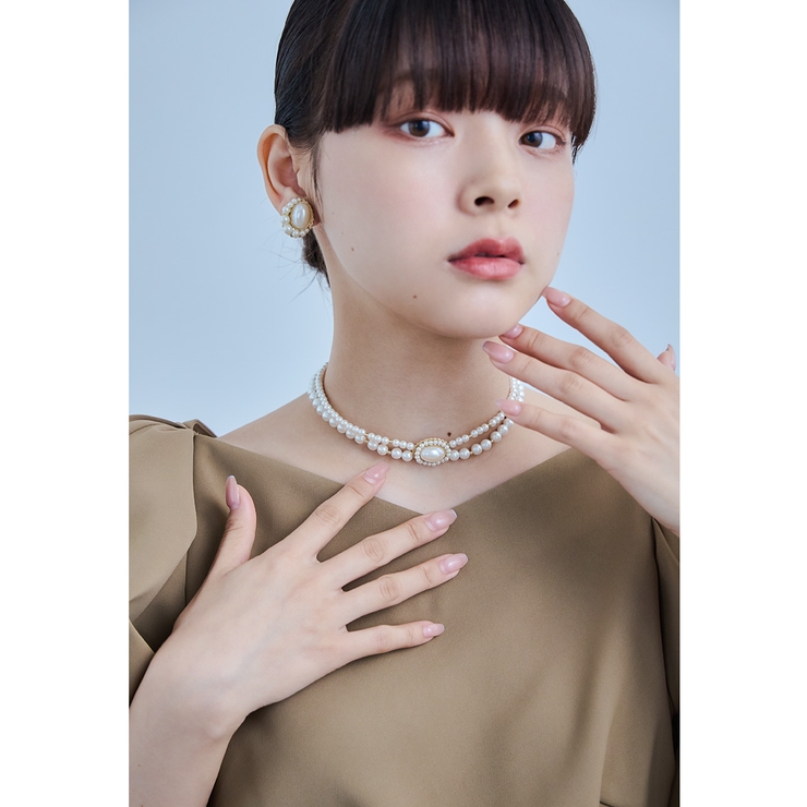 【きなこ】RiLLi bijou エレナパール チョーカー niana ニアナ パールチョーカーネックレス[品番：FT000010498