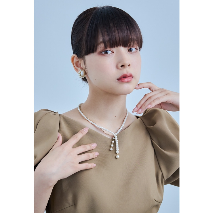 niana ニアナ パールチェーンタイネックレス | Fashion Letter | 詳細画像3 