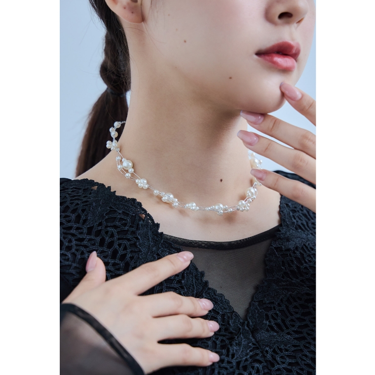 シルバー | niana ニアナ パールワイヤーネックレス | Fashion Letter