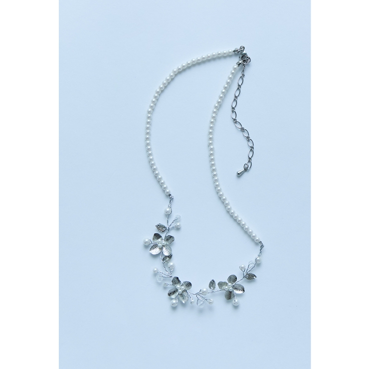 シルバー | niana ニアナ フラワーパールネックレス | Fashion Letter