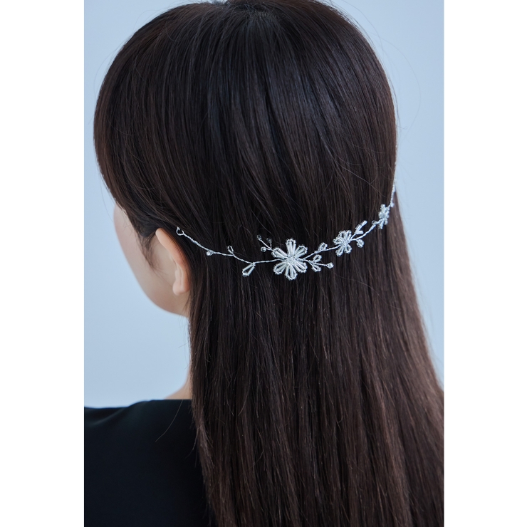 シルバー | niana ニアナ フラワービーズヘッドドレス | Fashion Letter