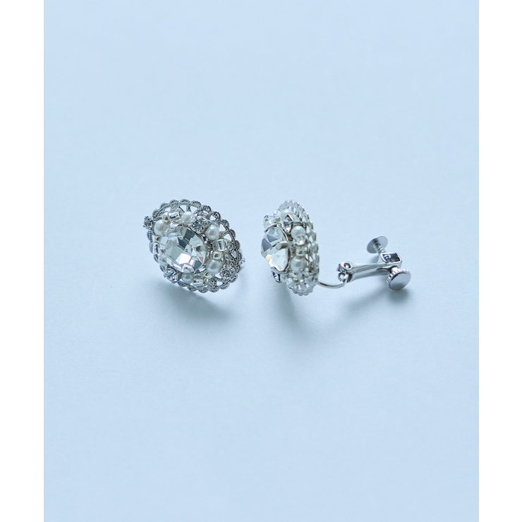 niana ニアナ オーバルビジューイヤリング | Fashion Letter | 詳細画像6 