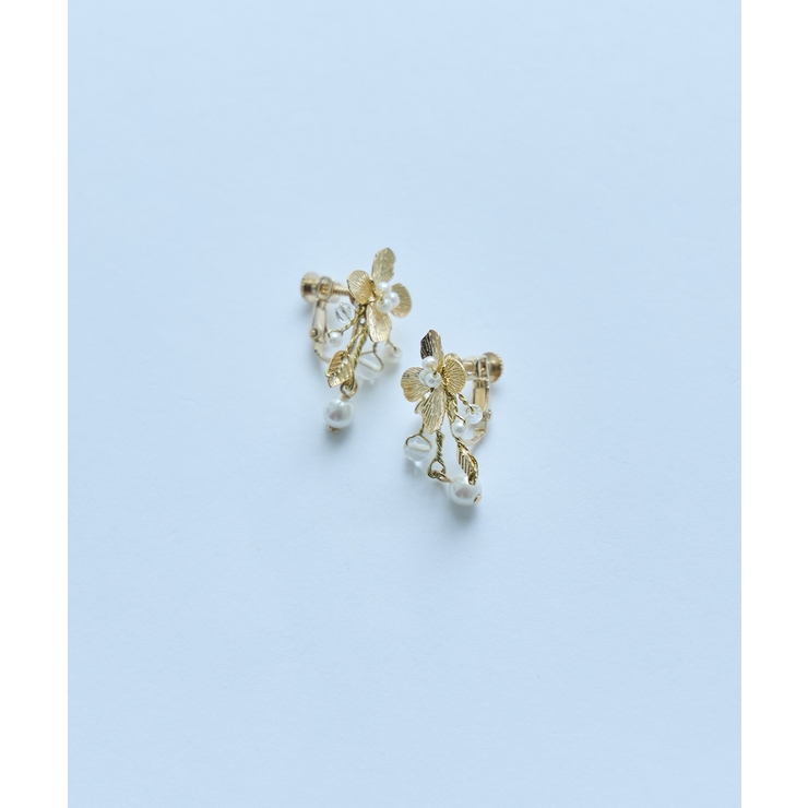 niana ニアナ メタルフラワーパールイヤリング | Fashion Letter | 詳細画像9 
