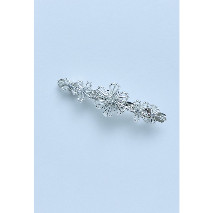 シルバー | niana ニアナ フラワービーズバレッタ | Fashion Letter