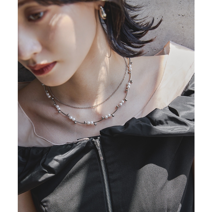 niana ニアナ パールチェーン二連ショートネックレス | Fashion Letter | 詳細画像8 