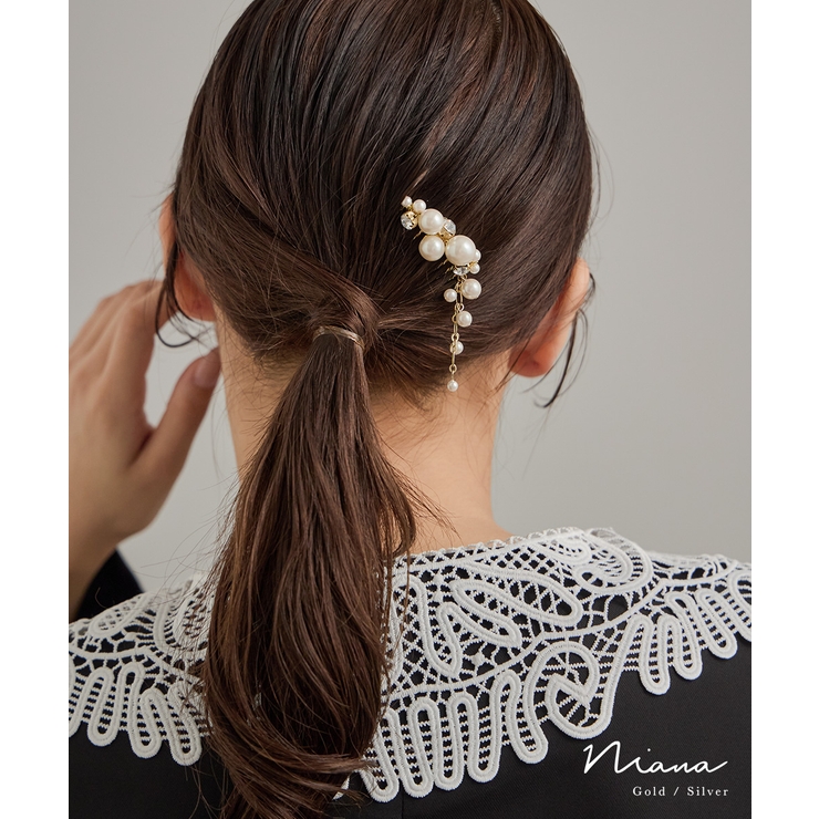 niana ニアナ パールビジューチャームコーム | Fashion Letter | 詳細画像1 