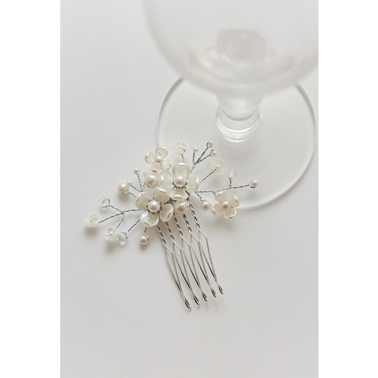 シルバー | niana ニアナ パールフラワーコーム | Fashion Letter