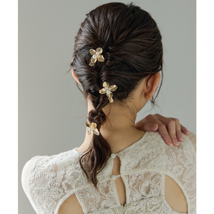 niana ニアナ メタルフラワーヘアクリップ3点セット | Fashion Letter | 詳細画像2 