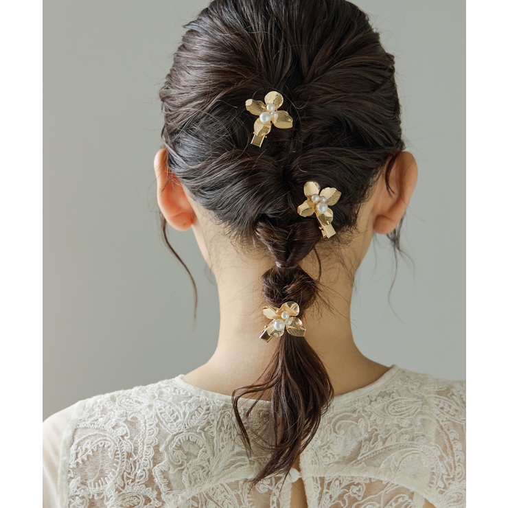niana ニアナ メタルフラワーヘアクリップ3点セット | Fashion Letter | 詳細画像3 