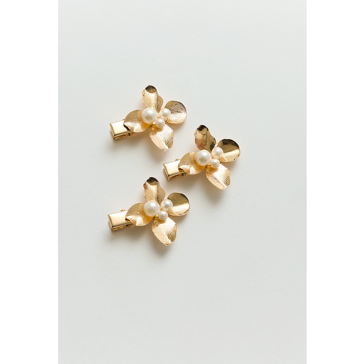 niana ニアナ メタルフラワーヘアクリップ3点セット | Fashion Letter | 詳細画像4 