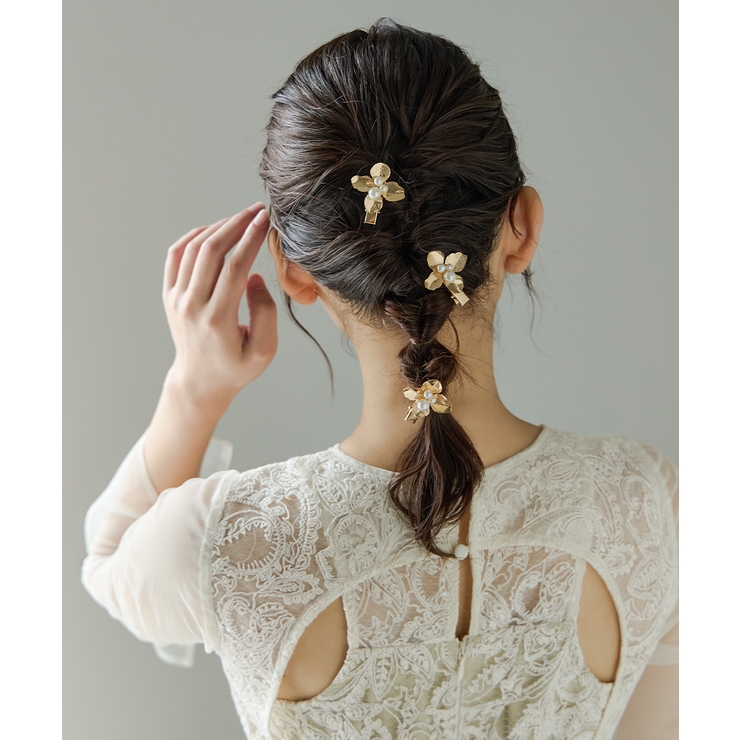 niana ニアナ メタルフラワーヘアクリップ3点セット | Fashion Letter | 詳細画像6 