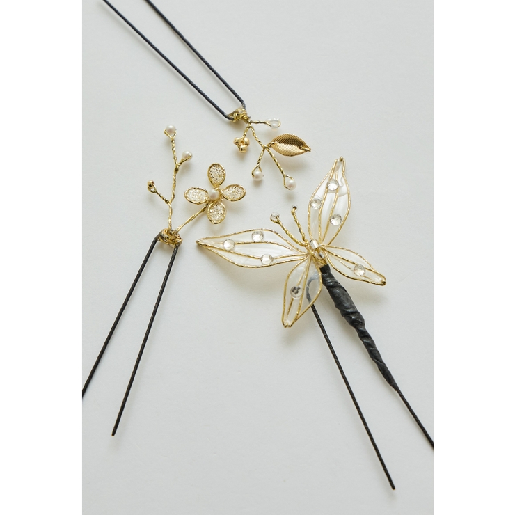 ゴールド | niana ニアナ アメリカンフラワーヘアピン3本セット | Fashion Letter