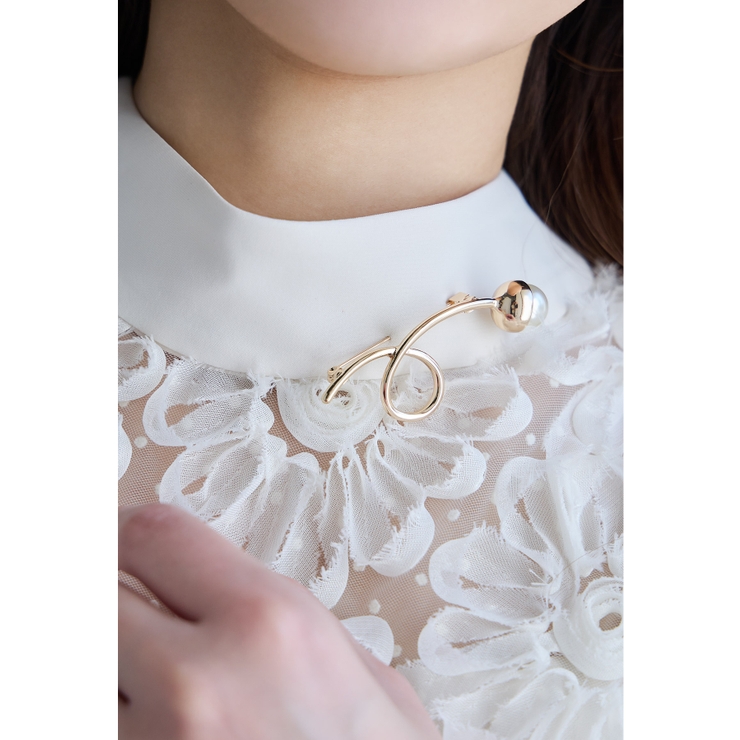 ゴールド | niana ニアナ パールラインブローチ | Fashion Letter