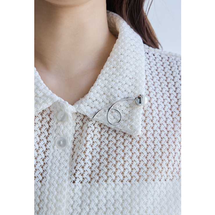 シルバー | niana ニアナ パールラインブローチ | Fashion Letter