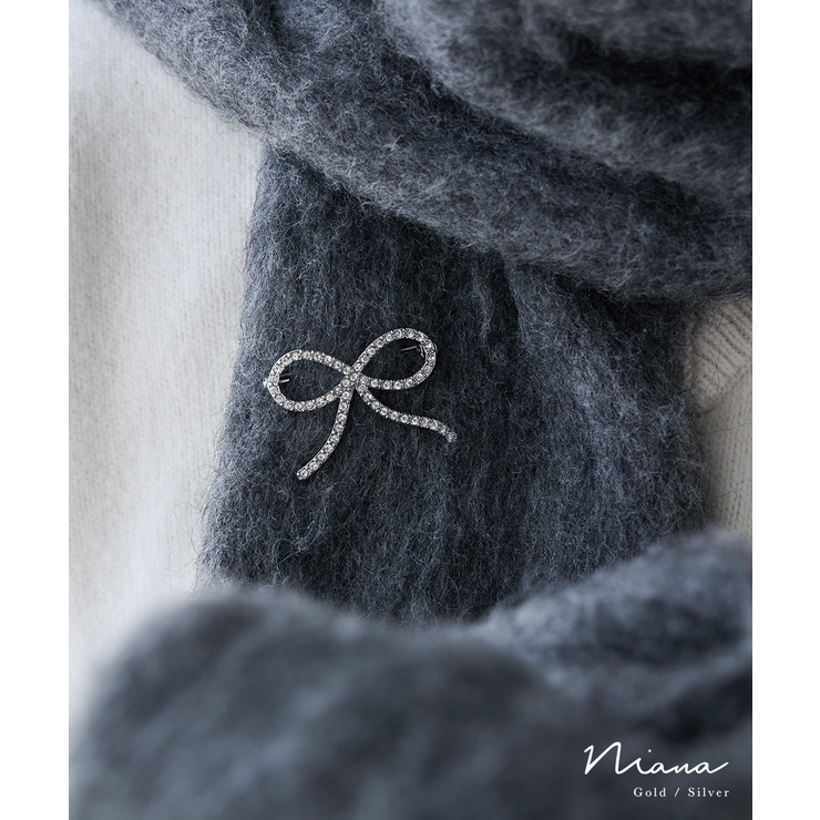 niana ニアナ ラインストーンリボンブローチ | Fashion Letter | 詳細画像1 