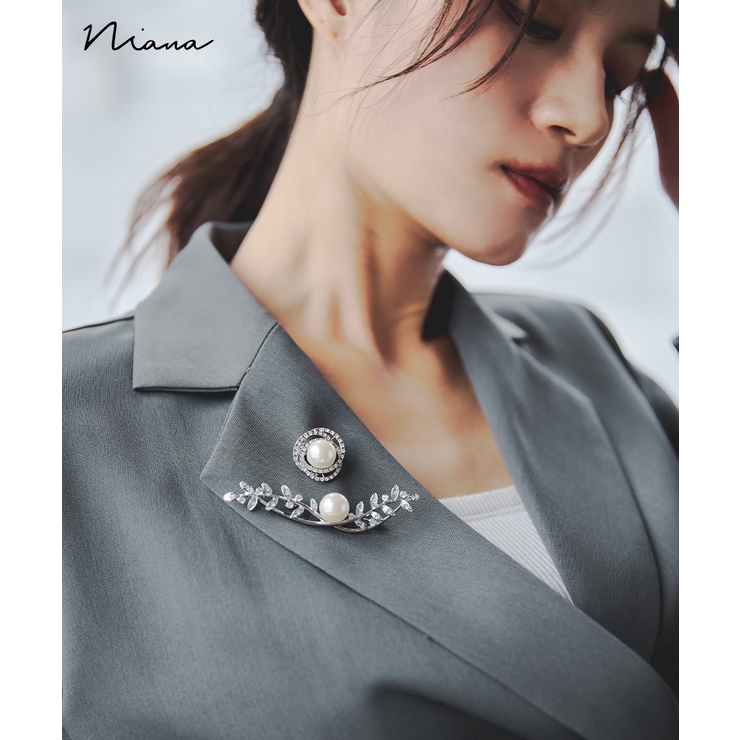 niana ニアナ リーフパールブローチ2点セット | Fashion Letter | 詳細画像1 