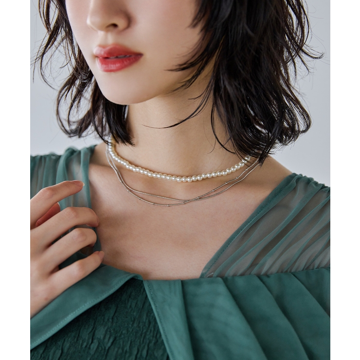 niana ニアナ パールチェーン三連ネックレス | Fashion Letter | 詳細画像5 