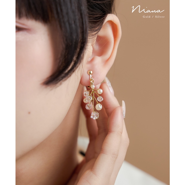 niana ニアナ パールビーズブランチイヤリング | Fashion Letter | 詳細画像1 