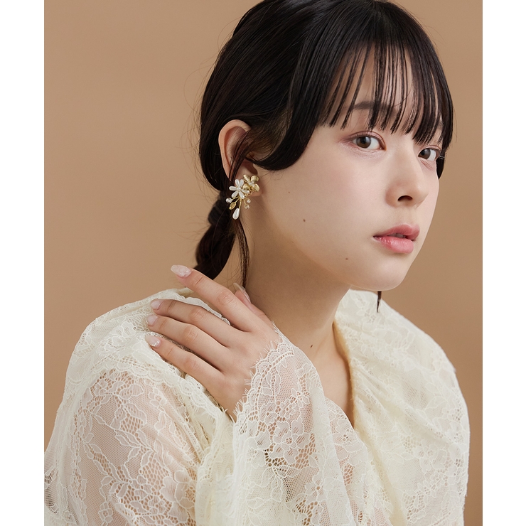 niana ニアナ パールメタルフラワーイヤリング | Fashion Letter | 詳細画像6 