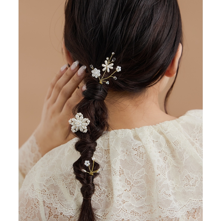 niana ニアナ パールレースフラワーヘアピン3本セット | Fashion Letter | 詳細画像6 