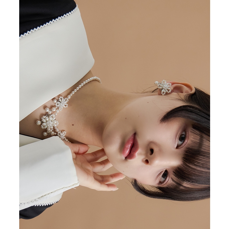 niana ニアナ ボリュームフラワーパールネックレス | Fashion Letter | 詳細画像5 