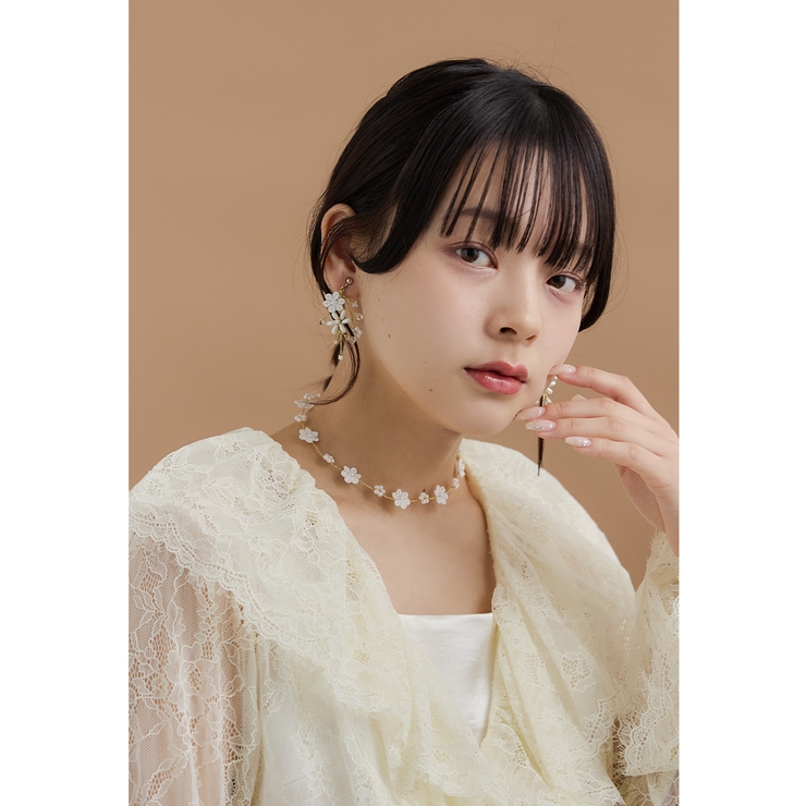 niana ニアナ レースフラワーワイヤーネックレス | Fashion Letter | 詳細画像4 