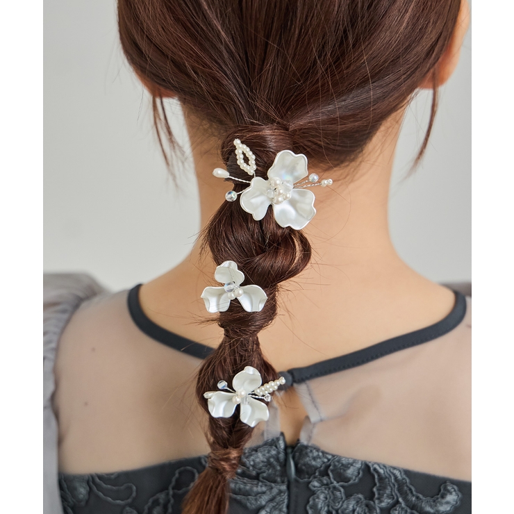 niana ニアナ パールペタルヘアピン3本セット | Fashion Letter | 詳細画像5 