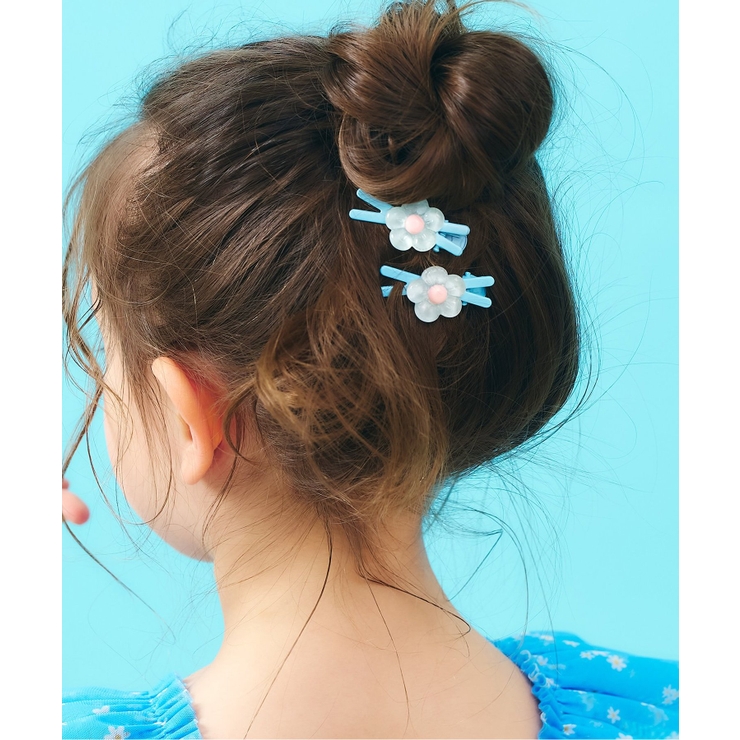 サックス | クリアお花・リボンヘアクリップ２個セット | F.O.Online Store