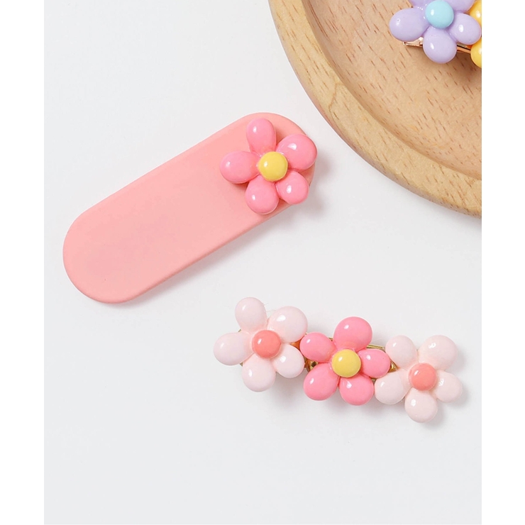 ピンク | お花ヘアクリップ ２個セット | F.O.Online Store