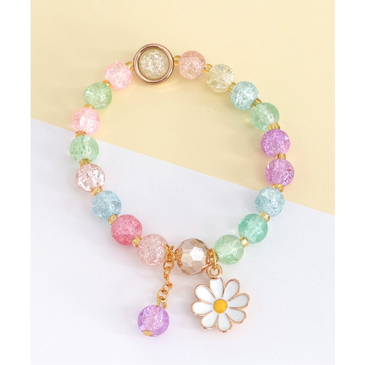 レインボー | お花ビーズブレスレット | F.O.Online Store