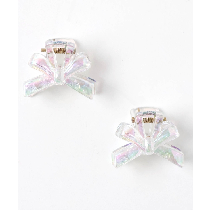 マルチカラー2 | リボン・お花クリアヘアクリップ2個セット | F.O.Online Store