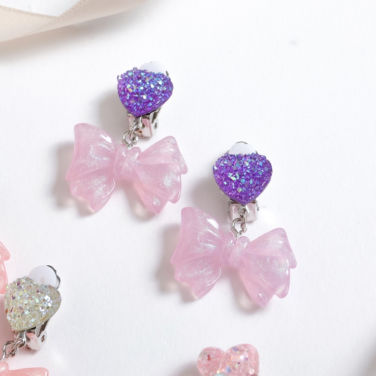 ハートリボンイヤリング | F.O.Online Store | 詳細画像1 