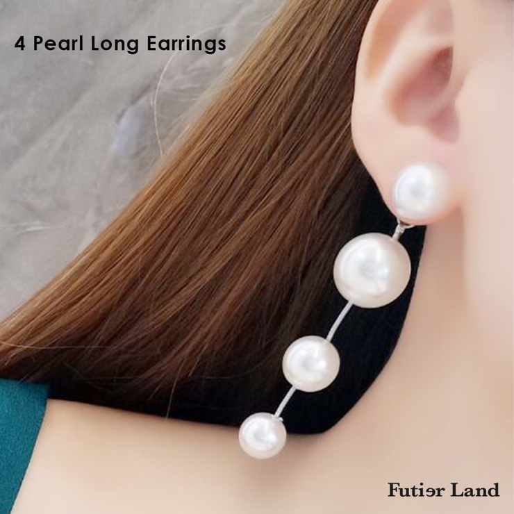 ピアス パール 4連[品番：FI000005387]｜futier land（フューティア  