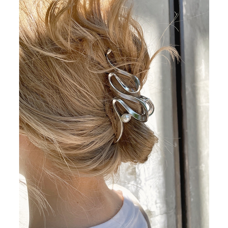 ヘアクリップ ヘアアクセサリー シルバー[品番：FI000007798]｜futier