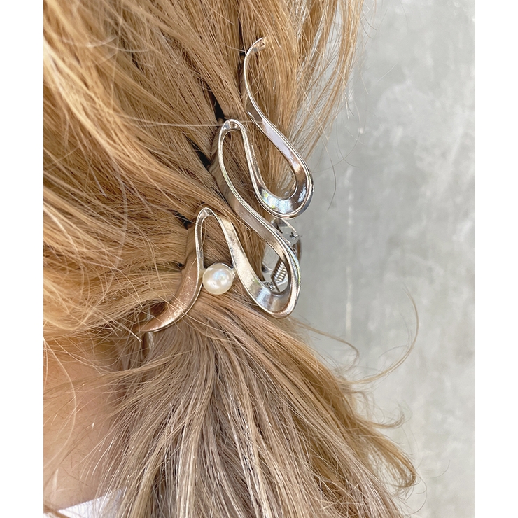 ヘアクリップ ヘアアクセサリー シルバー[品番：FI000007798]｜futier