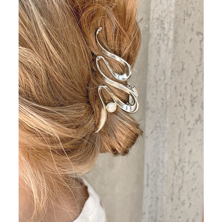 ヘアクリップ ヘアアクセサリー シルバー[品番：FI000007798]｜futier