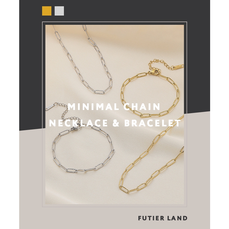 ミニマルチェーンネックレス＆ブレスレット | futier land | 詳細画像2 