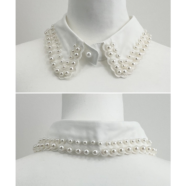 ひとつ足すだけで華やぎアップ。パールビジュー付け襟 | futier land | 詳細画像6 