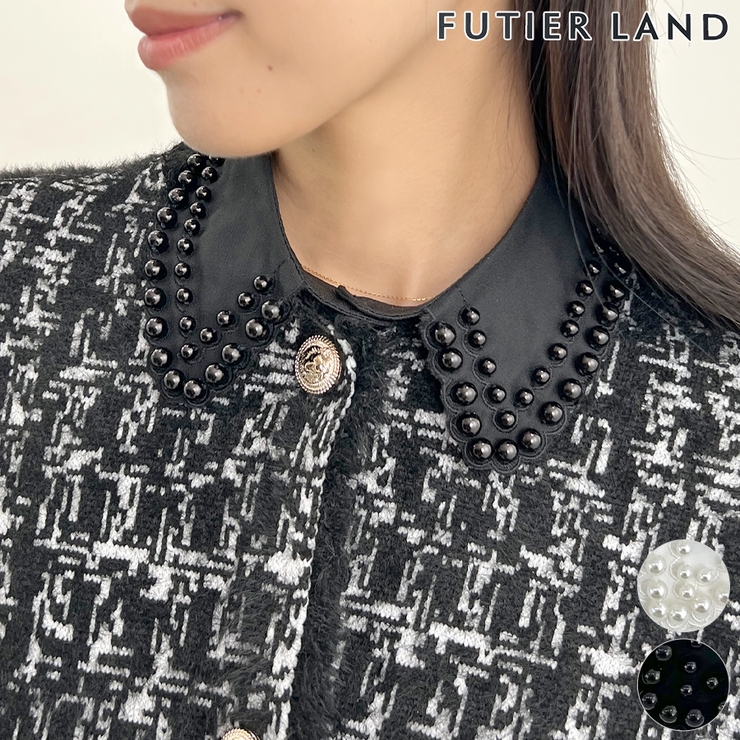 ひとつ足すだけで華やぎアップ。パールビジュー付け襟 | futier land | 詳細画像1 