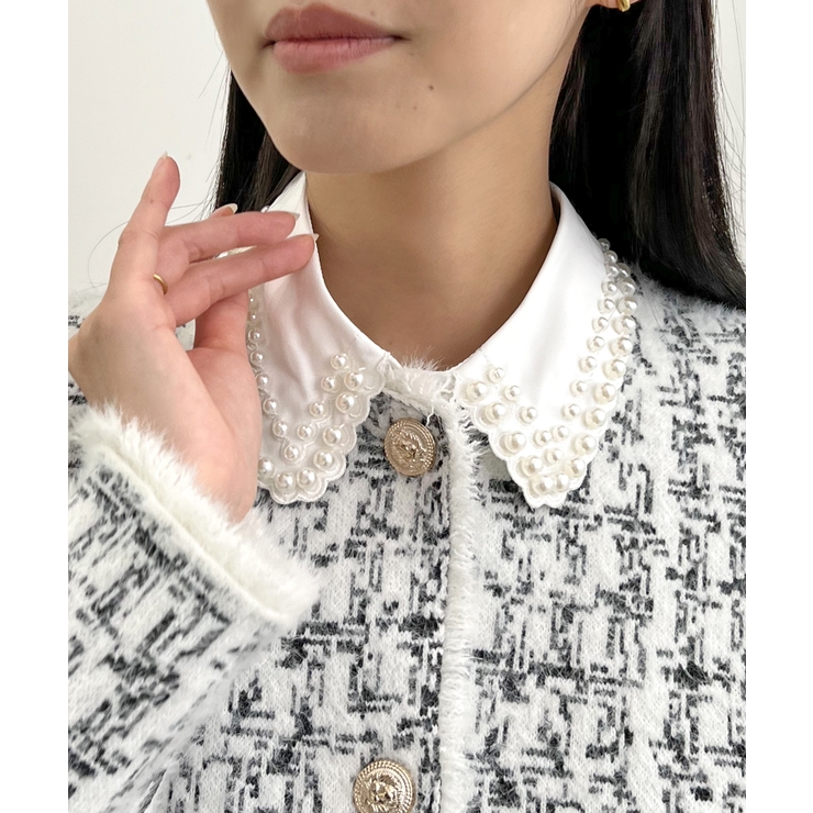 ひとつ足すだけで華やぎアップ。パールビジュー付け襟 | futier land | 詳細画像7 