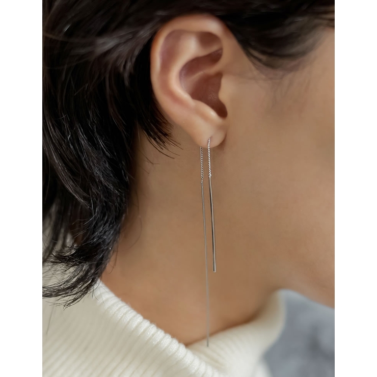シルバー(023) | [Accessory Collection]チェーンアメリカンピアス | Re:EDIT
