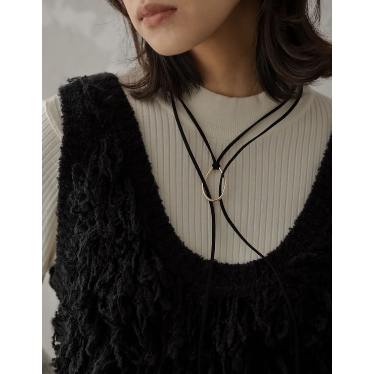 ブラック(501) | [Accessory Collection]フープモチーフ付チョーカー | Re:EDIT