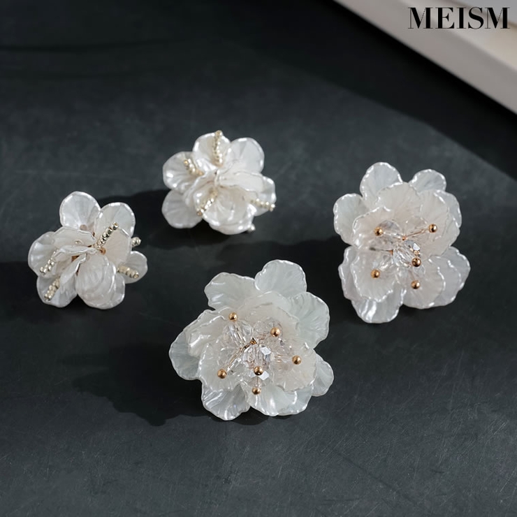 [MEISM by Re:EDIT][サイズが選べる]フェイクパールホワイトフラ… | Re:EDIT | 詳細画像1 