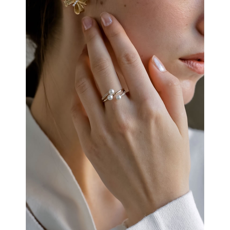 [MEISM by Re:EDIT]フェイクパールストーンフォークリング | Re:EDIT | 詳細画像4 