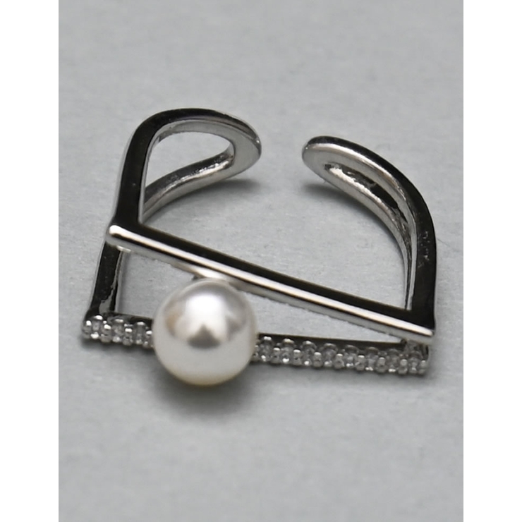 [MEISM by Re:EDIT]2ラインフェイクパールストーンオープンリング | Re:EDIT | 詳細画像9 