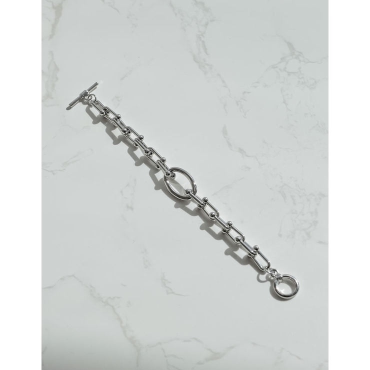 シルバー(513) | オーバルモチーフチェーンブレスレット | Re:EDIT