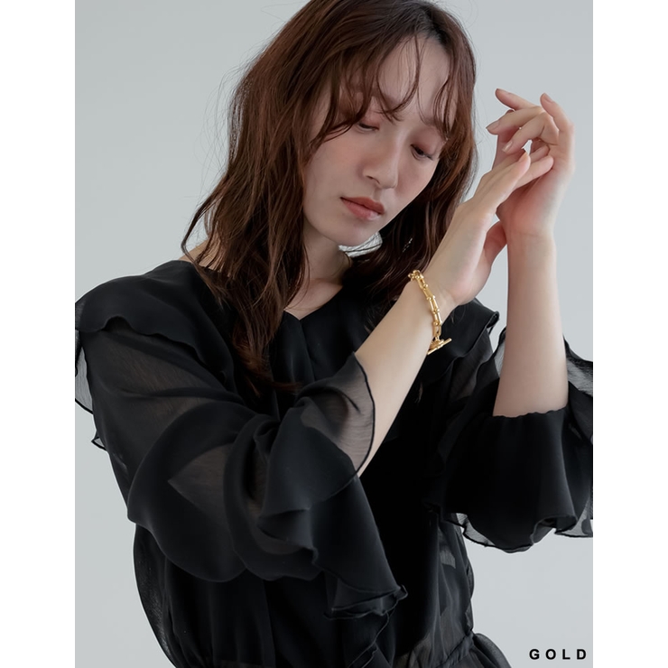 オーバルモチーフチェーンブレスレット | Re:EDIT | 詳細画像5 