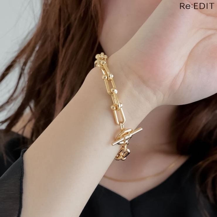 オーバルモチーフチェーンブレスレット | Re:EDIT | 詳細画像1 