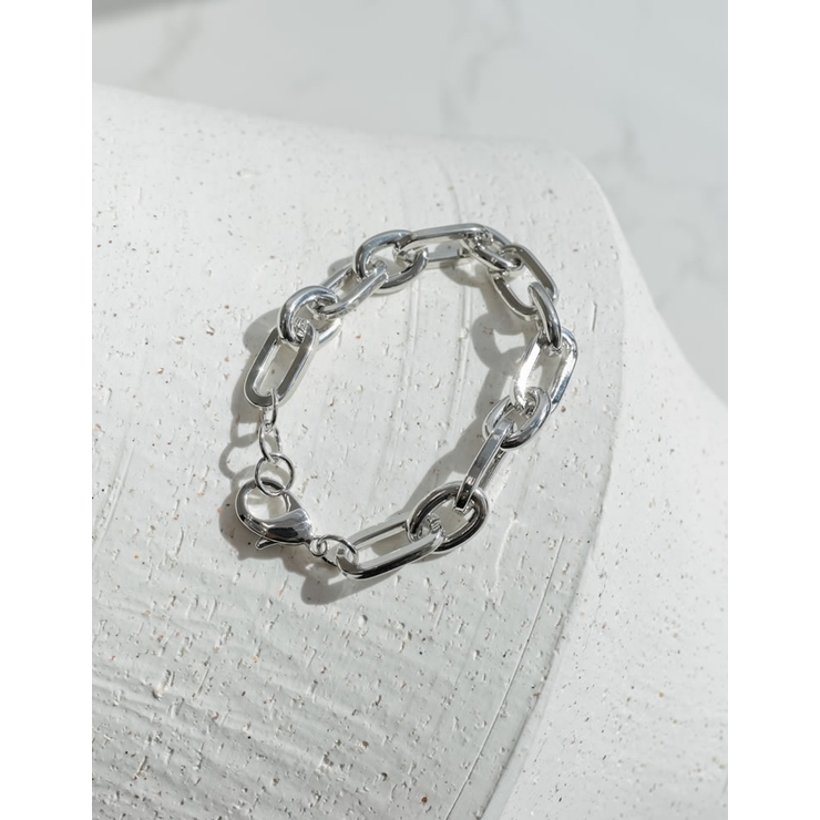 シルバー(513) | オーバルリングチェーンブレスレット | Re:EDIT
